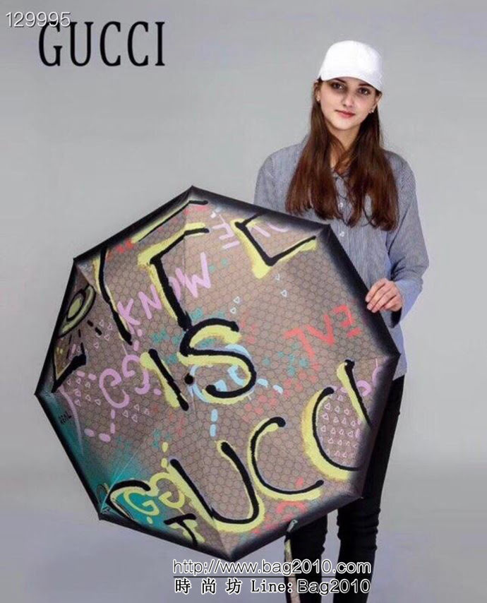 GUCCI古馳 原單品質 強烈推薦時尚單品 抽象字母 驚豔款 亞太專櫃最新款 全自動UV晴雨傘  sll1012